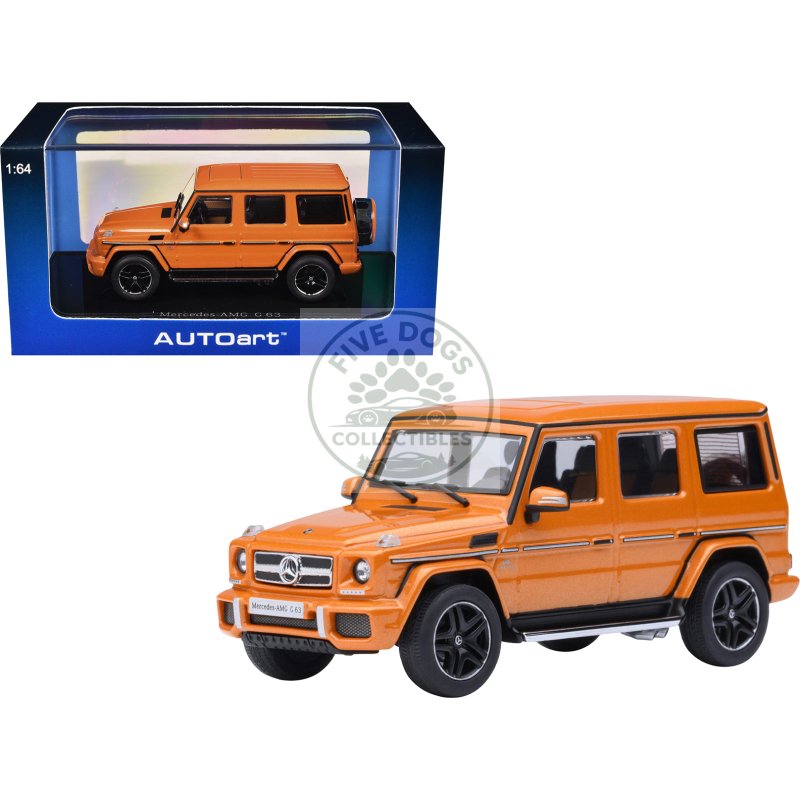 2017 mercedes benz amg g 63 sunset beam orange 1/64 model car by autoart
