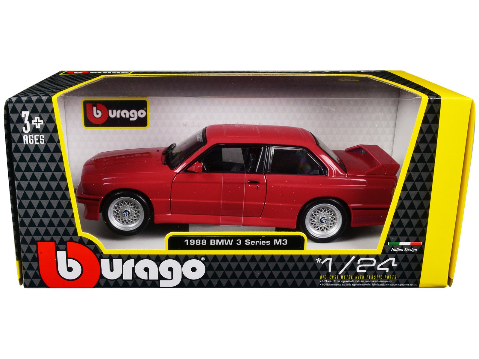 1988 bmw 3 series m3 e30 red 1/24 diecast model car by bburago 1988 bmw 3 series m3 e30 red 1/24 diecast model car by bburago