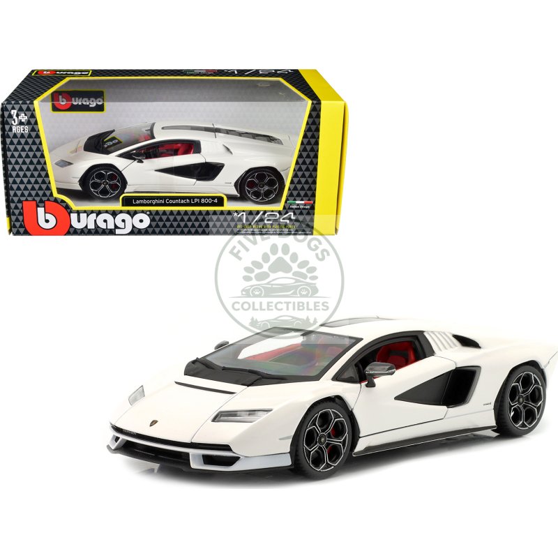 lamborghini countach lpi 800 4 white 1/24 diecast model car by bburago
