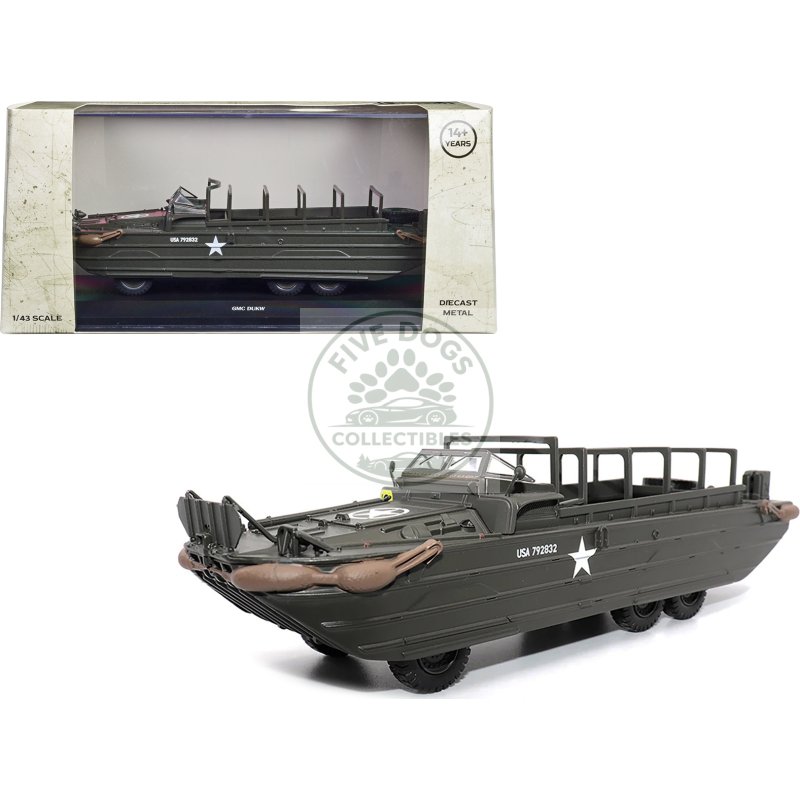 gmc dukw amphibious vehicle olive drab "united states army" 1/43 diecast model by militaria die cast
