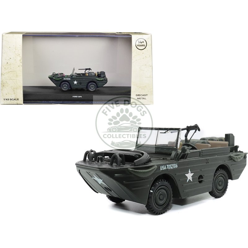 ford gpa amphibious vehicle olive drab "united states army" 1/43 diecast model by militaria die cast