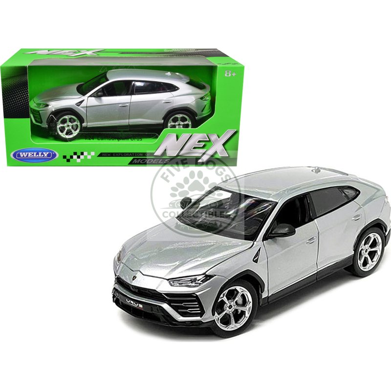 lamborghini urus gray metallic "nex models" 1/24 diecast model car by welly