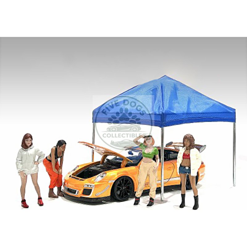 "hip hop girls" 4 piece figure set for 1/18 scale models by american diorama