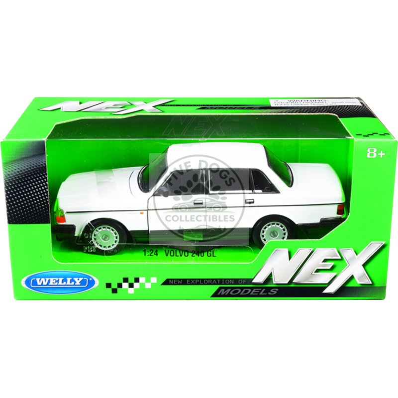 volvo 240 gl white "nex models" 1/24 diecast model car by welly