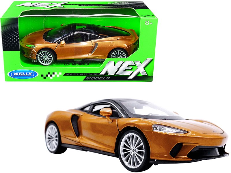 mclaren gt gold metallic with black top "nex models" 1/24 diecast model car by welly mclaren gt gold metallic with black top "nex models" 1/24 diecast model car by welly
