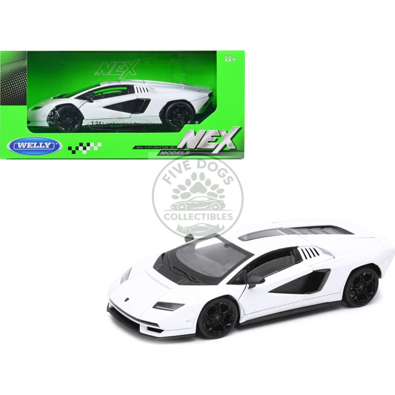 lamborghini countach lpi 800 4 white "nex models" series 1/24 diecast model car by welly