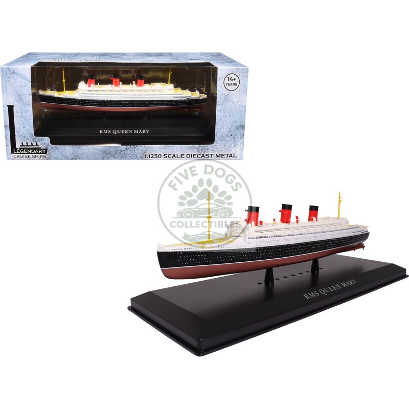 rms queen mary passenger ship 1/1250 diecast model by legendary cruise ships