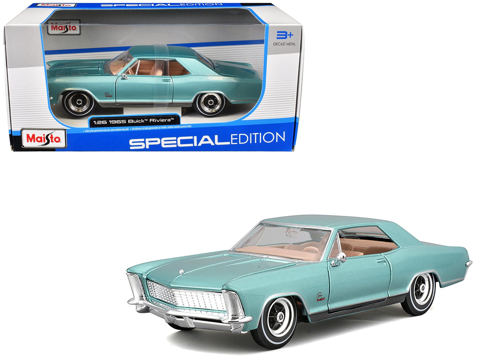 1965 buick riviera gran sport light blue metallic "special edition" series 1/26 diecast model car by maisto 1965 buick riviera gran sport light blue metallic "special edition" series 1/26 diecast model car by maisto
