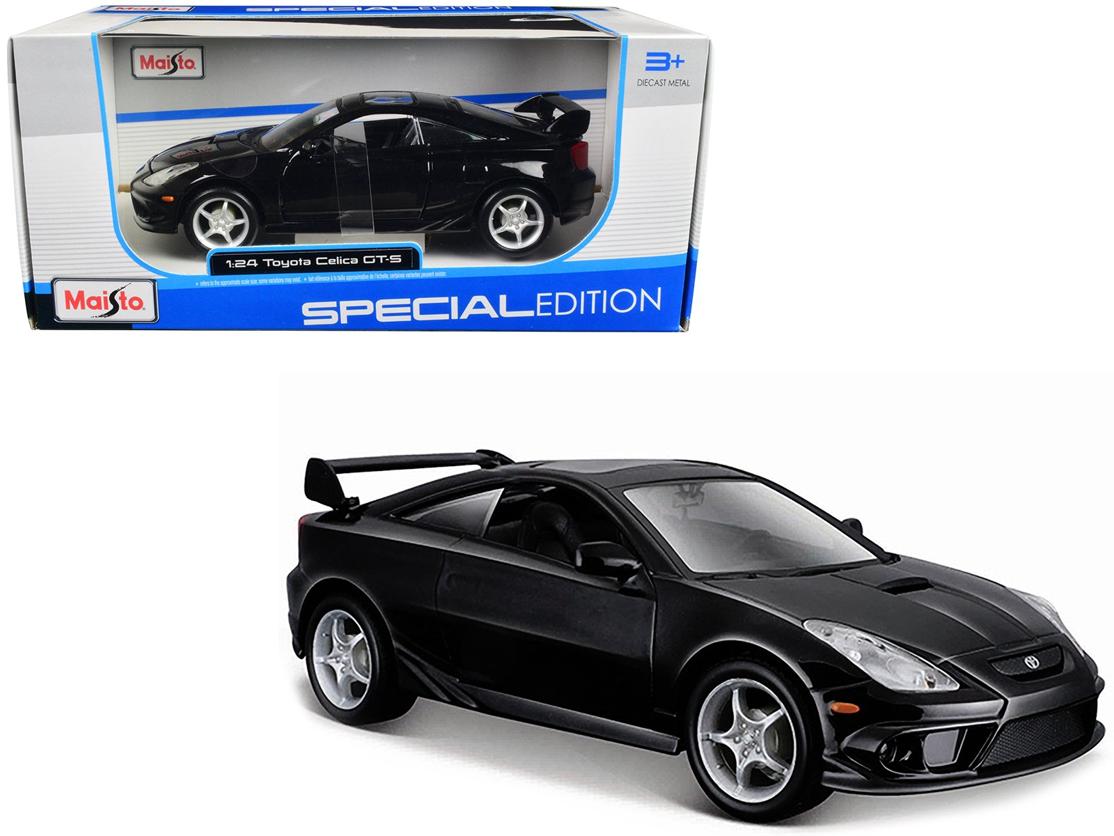 toyota celica gt s black "special edition" series 1/24 diecast model car by maisto toyota celica gt s black "special edition" series 1/24 diecast model car by maisto