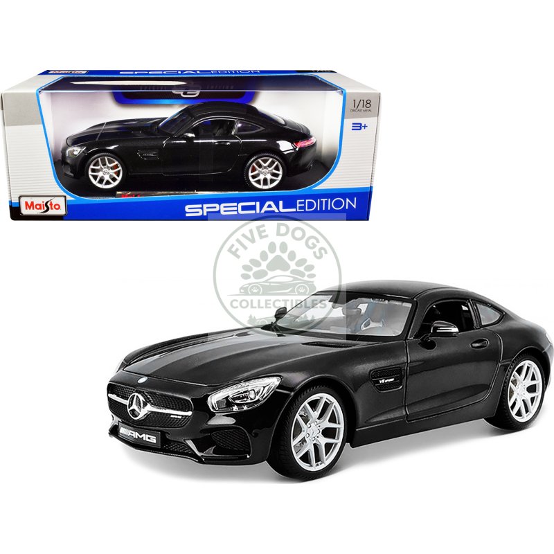 mercedes benz amg gt black metallic "special edition" 1/18 diecast model car by maisto