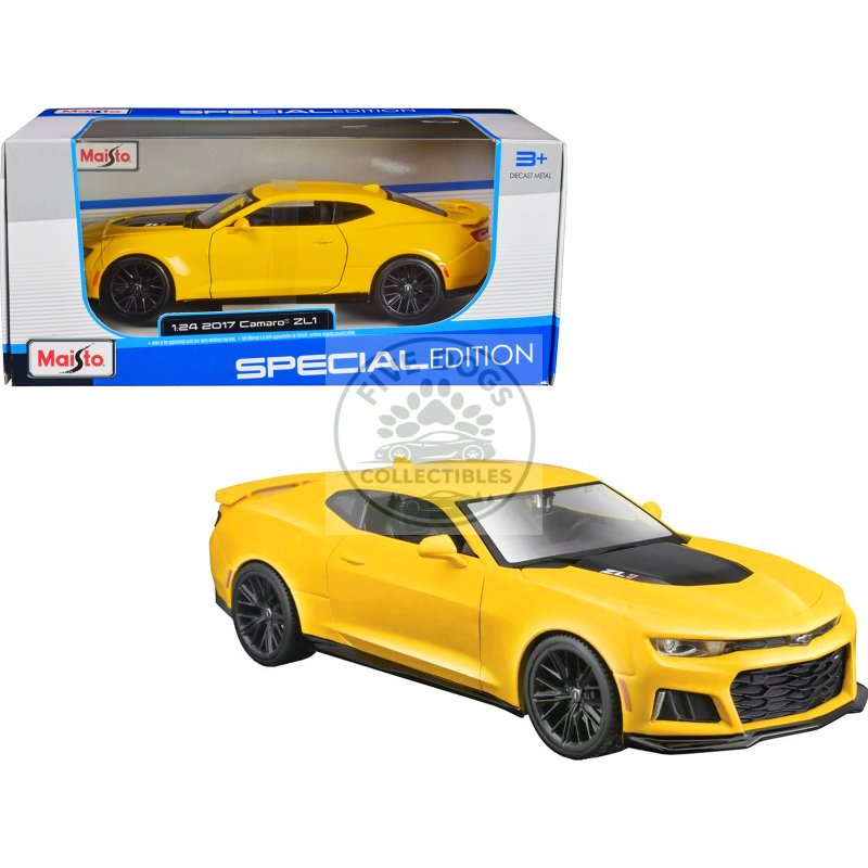 2017 chevrolet camaro zl1 yellow metallic "special edition" 1/24 diecast model car by maisto