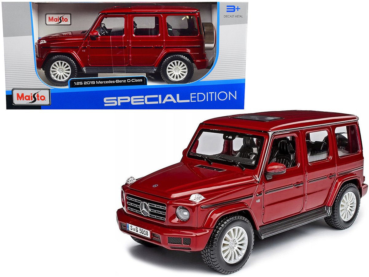 2019 mercedes benz g class with sunroof red metallic 1/25 diecast model car by maisto 2019 mercedes benz g class with sunroof red metallic 1/25 diecast model car by maisto