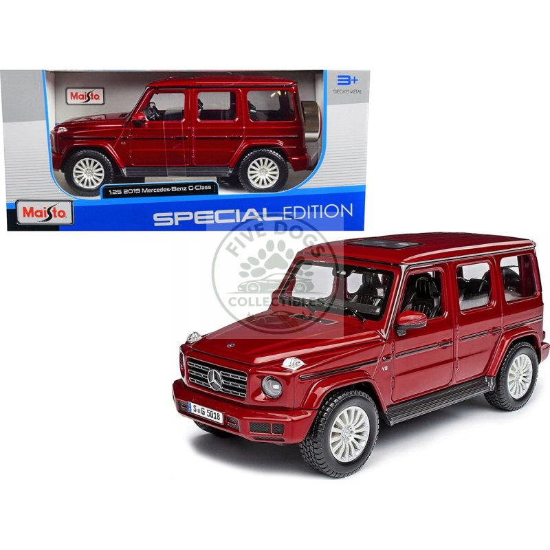 2019 mercedes benz g class with sunroof red metallic 1/25 diecast model car by maisto