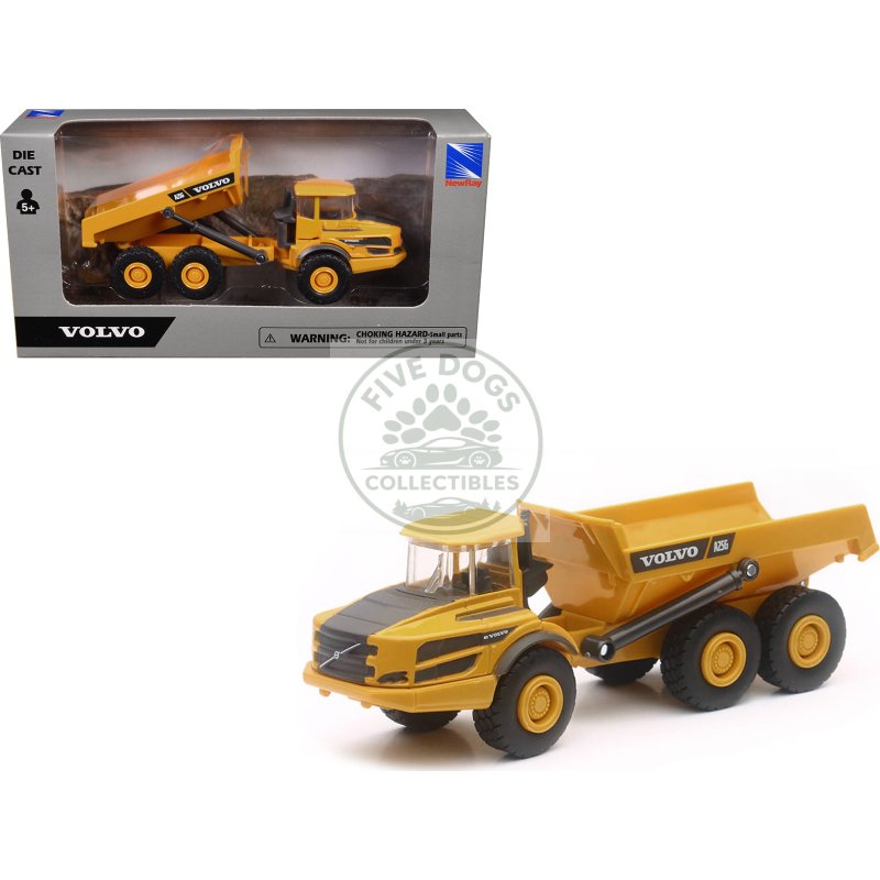 volvo a25g dump truck yellow diecast model by new ray