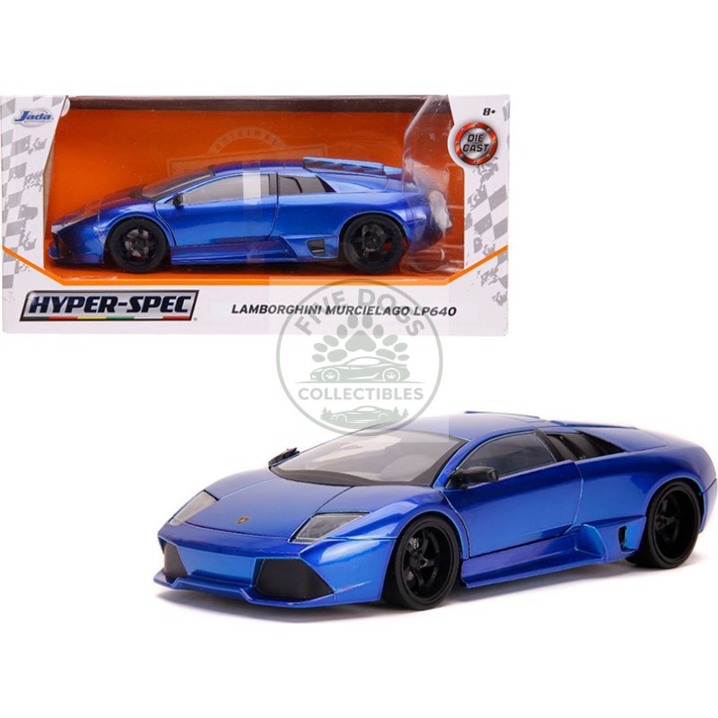 lamborghini murcielago lp640 candy blue "hyper spec" 1/24 diecast model car by jada