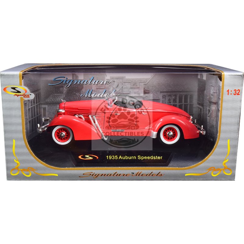 1935 auburn speedster coral red 1/32 diecast model car by signature models