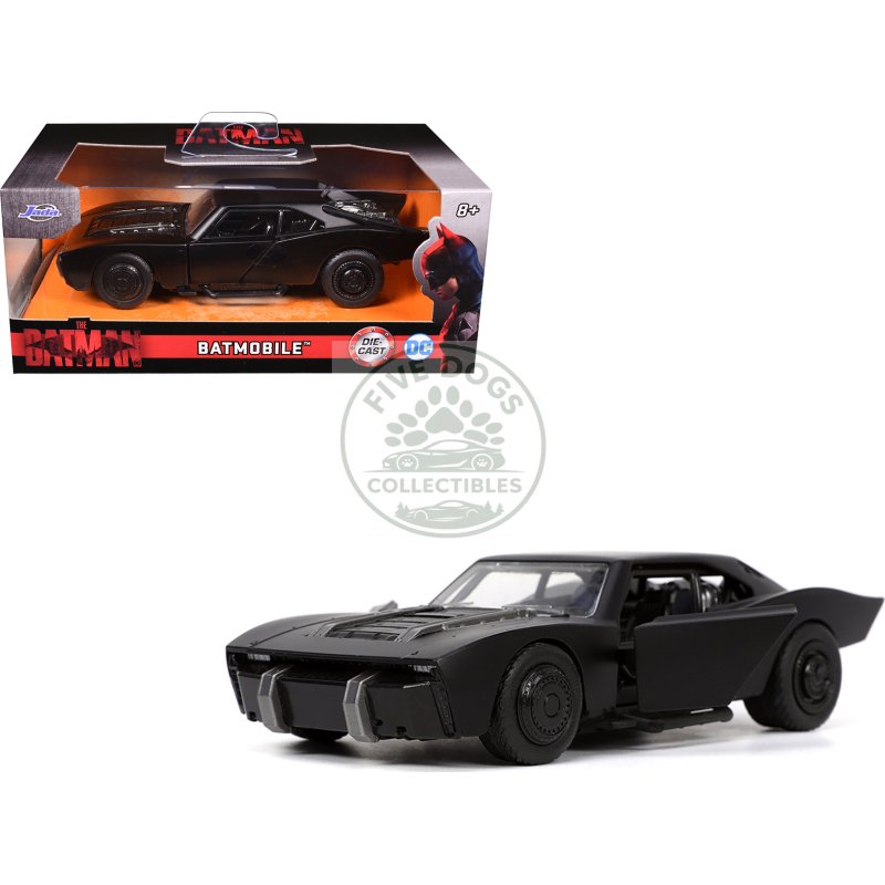 batmobile black "the batman" (2022) movie "hollywood rides" series 1/32 diecast model car by jada