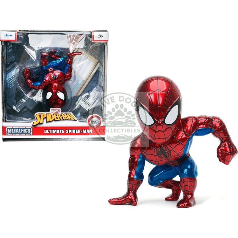 ultimate spider man 5" diecast figure "marvel's spider man" "metalfigs" series by jada