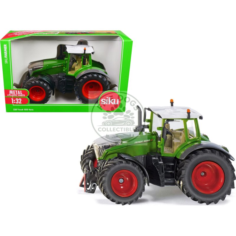 fendt 1050 vario tractor green with white top 1/32 diecast model by siku