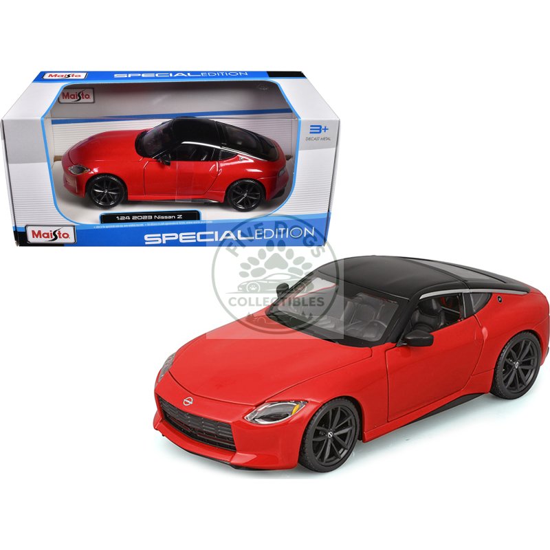 2023 nissan z red with black top "special edition" series 1/24 diecast model car by maisto