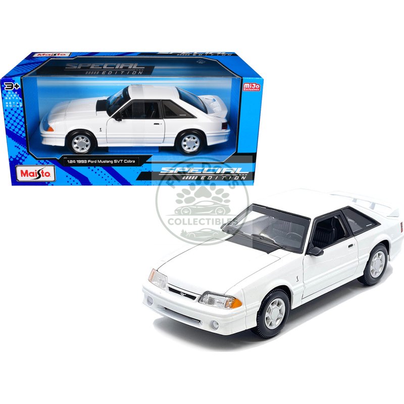 1993 ford mustang svt cobra white "special edition" series 1/24 diecast model car by maisto