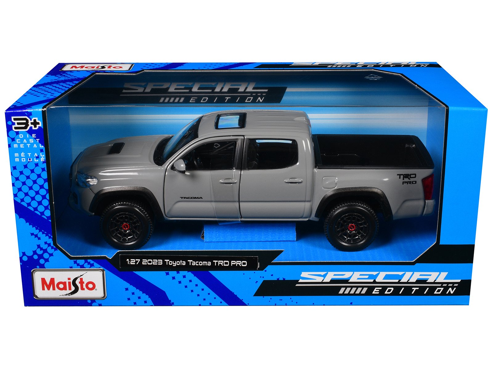 2023 toyota tacoma trd pro pickup truck gray with sunroof "special edition" series 1/27 diecast model car by maisto 2023 toyota tacoma trd pro pickup truck gray with sunroof "special edition" series 1/27 diecast model car by maisto