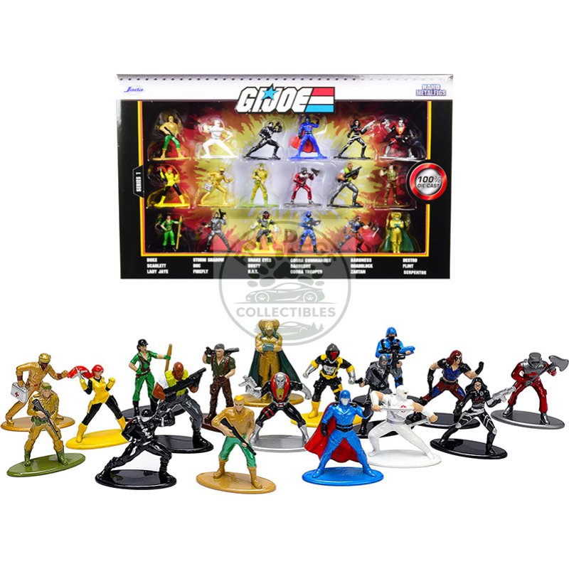 "g.i. joe" set of 18 diecast figurines "nano metalfigs" series by jada