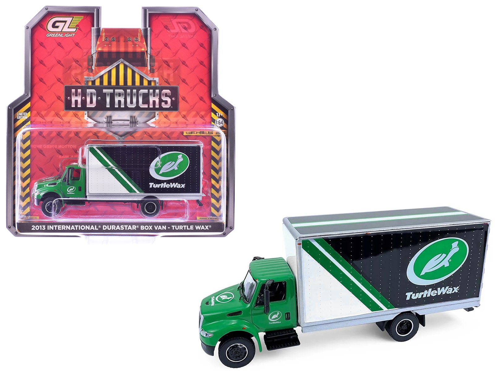 2013 international durastar box van "turtle wax" green "h.d. trucks" series 26 1/64 diecast model car by greenlight 2013 international durastar box van "turtle wax" green "h.d. trucks" series 26 1/64 diecast model car by greenlight