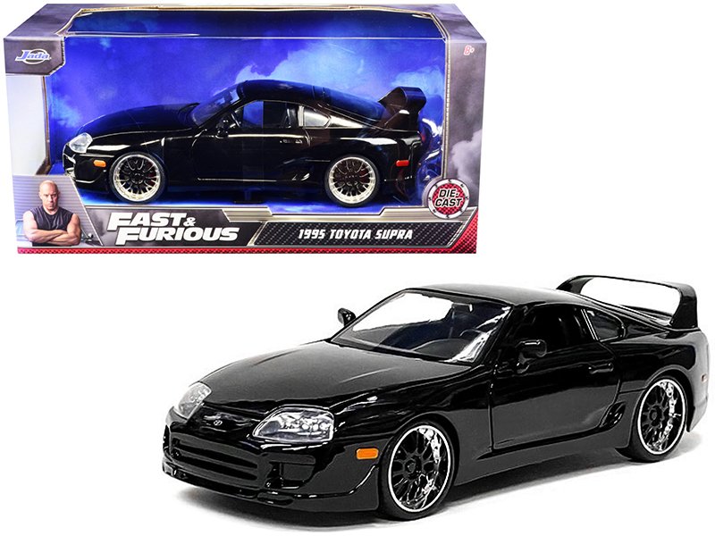 1995 toyota supra black "fast & furious" movie 1/24 diecast model car by jada 1995 toyota supra black "fast & furious" movie 1/24 diecast model car by jada
