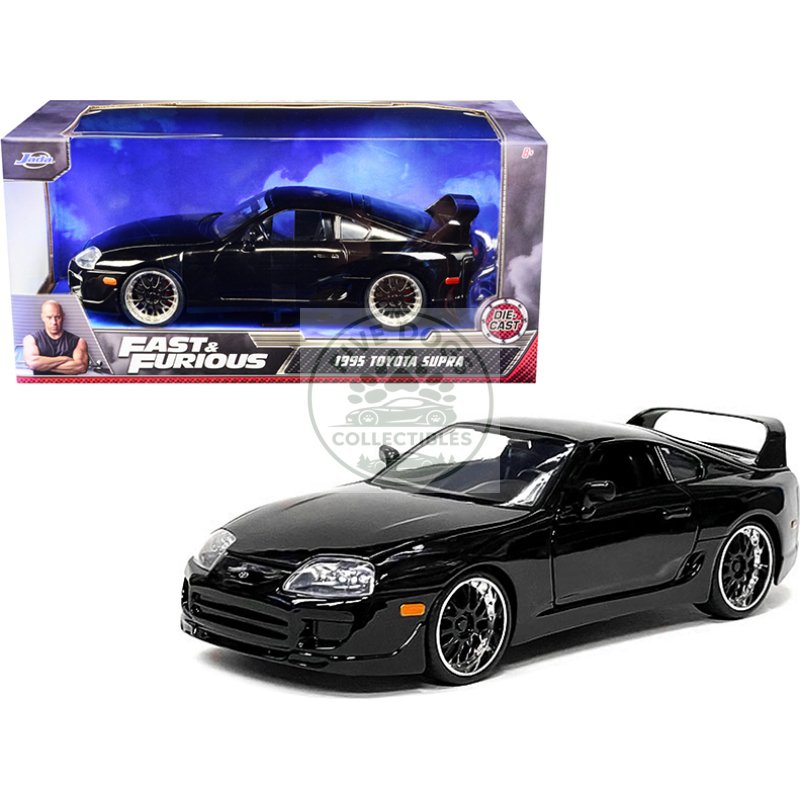 1995 toyota supra black "fast & furious" movie 1/24 diecast model car by jada