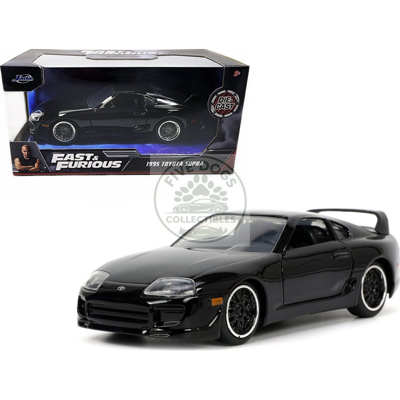 1995 toyota supra black "fast & furious" movie 1/32 diecast model car by jada