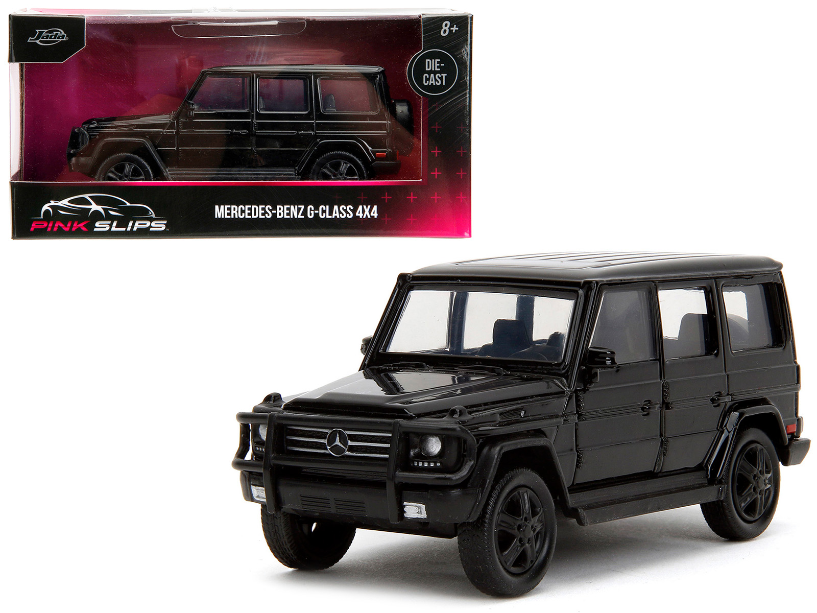 mercedes benz g class 4x4 black "pink slips" series 1/32 diecast model car by jada mercedes benz g class 4x4 black "pink slips" series 1/32 diecast model car by jada