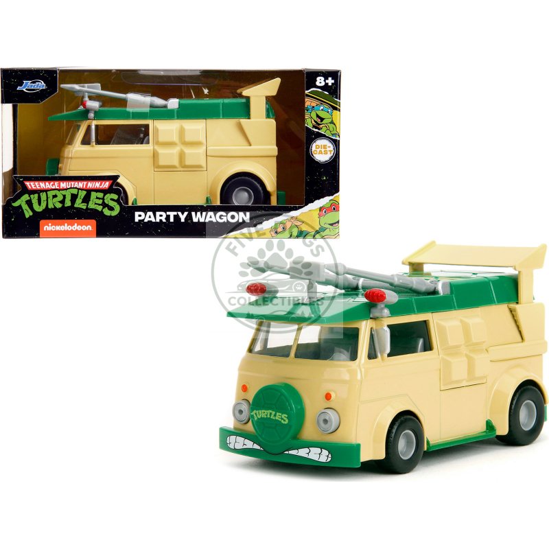 party wagon green and beige "teenage mutant ninja turtles" "hollywood rides" series diecast model car by jada