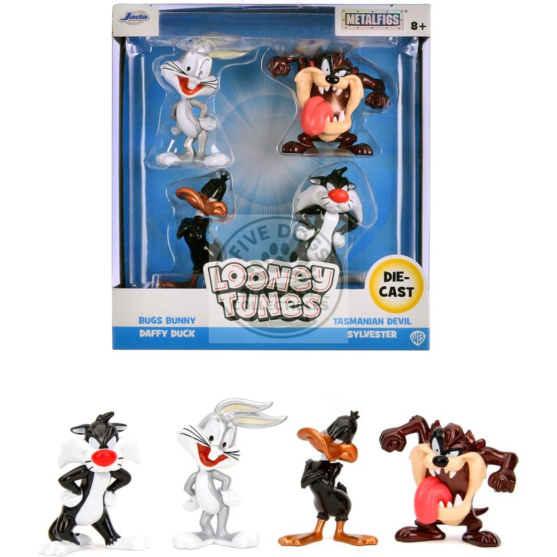 set of 4 diecast figures "looney tunes" "metalfigs" series diecast models by jada