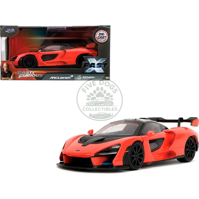 mclaren senna red and black "fast x" (2023) movie "fast & furious" series 1/32 diecast model car by jada