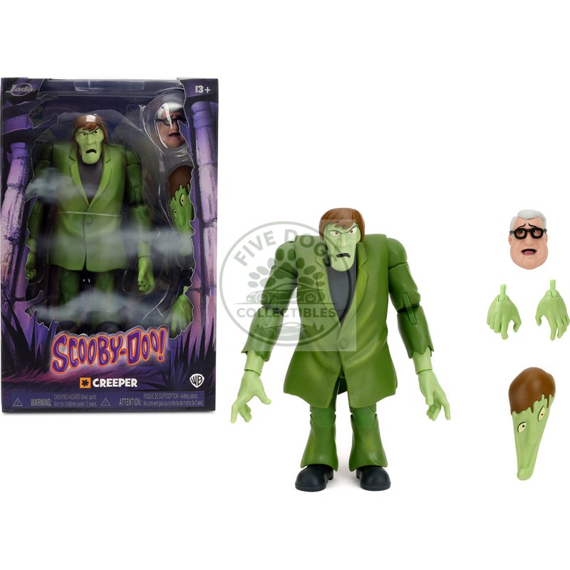 creeper 6" moveable figure with accessories and alternate head and hands "scooby doo!" franchise model by jada
