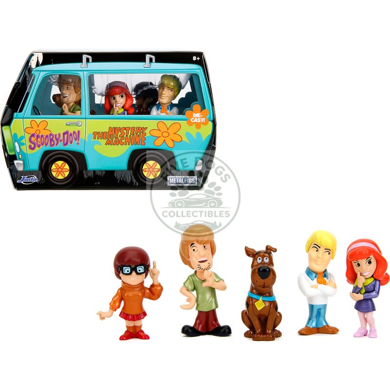 set of 5 diecast figures "scooby doo" tv series "metalfigs" series diecast models by jada