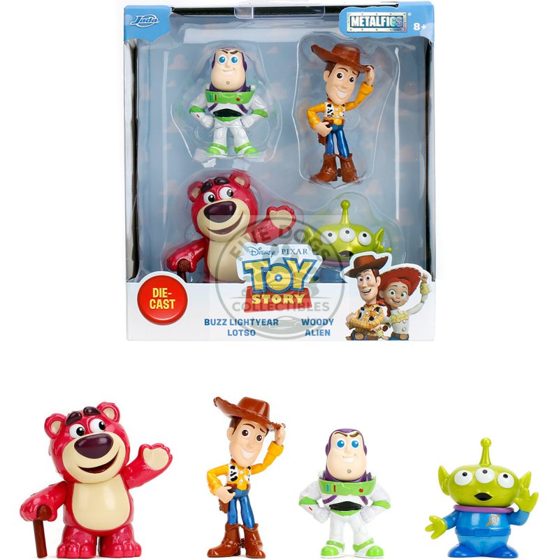 set of 4 diecast figures "toy story" "metalfigs" series diecast models by jada