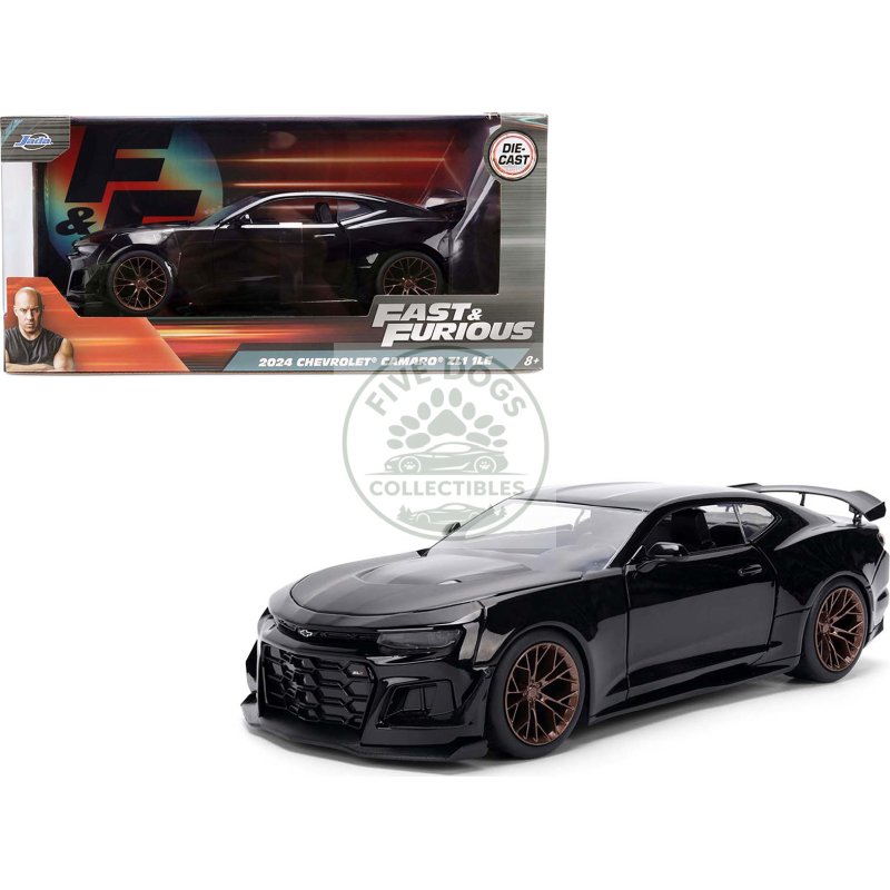 2024 chevrolet camaro zl1 1le black "fast x" (2023) movie "fast & furious" series 1/24 diecast model car by jada