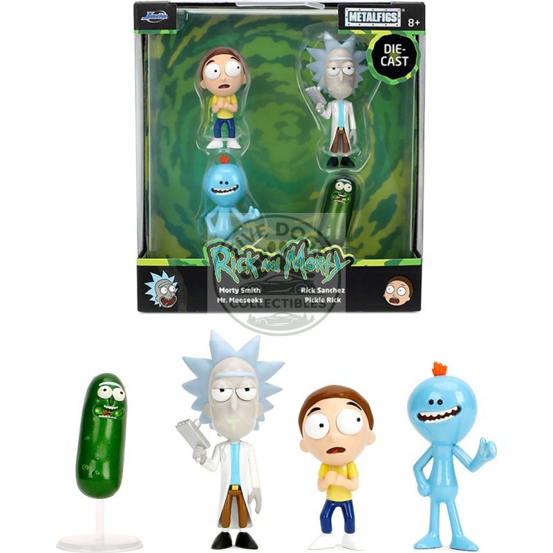 set of 4 diecast figures "rick and morty" (2013 current) tv series "metalfigs" series diecast models by jada
