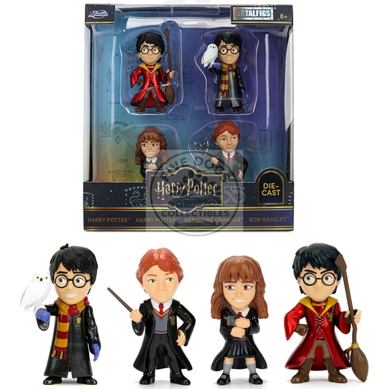 set of 4 diecast figures "harry potter" "metalfigs" series by jada