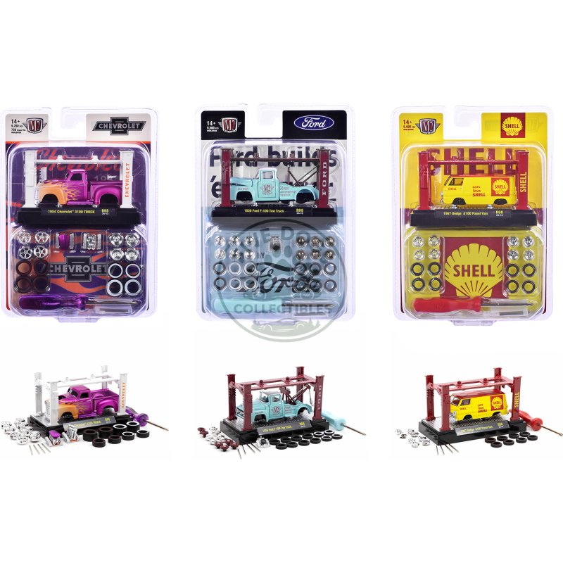 model kit 3 piece car set release 68 limited edition to 9600 pieces worldwide 1/64 diecast model cars by m2 machines