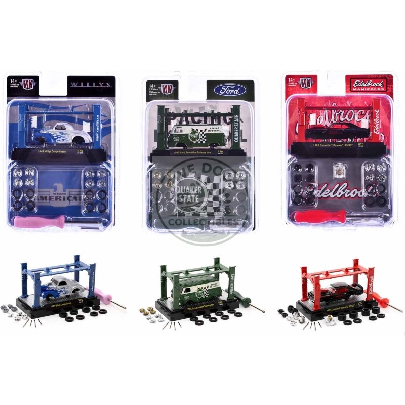 model kit 3 piece car set release 70 limited edition to 8000 pieces worldwide 1/64 diecast model cars by m2 machines