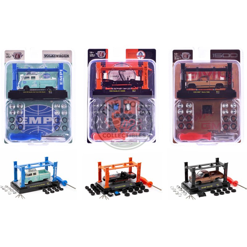 model kit 3 piece car set release 71 limited edition to 9000 pieces worldwide 1/64 diecast model cars by m2 machines