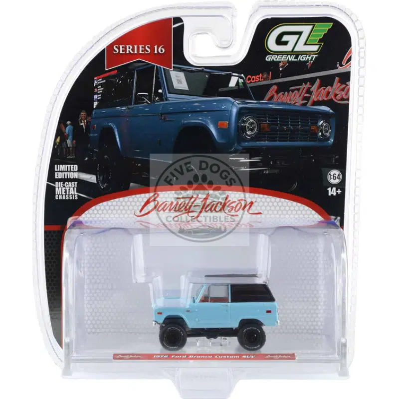 greenlight barrett jackson 1972 ford bronco custom suv