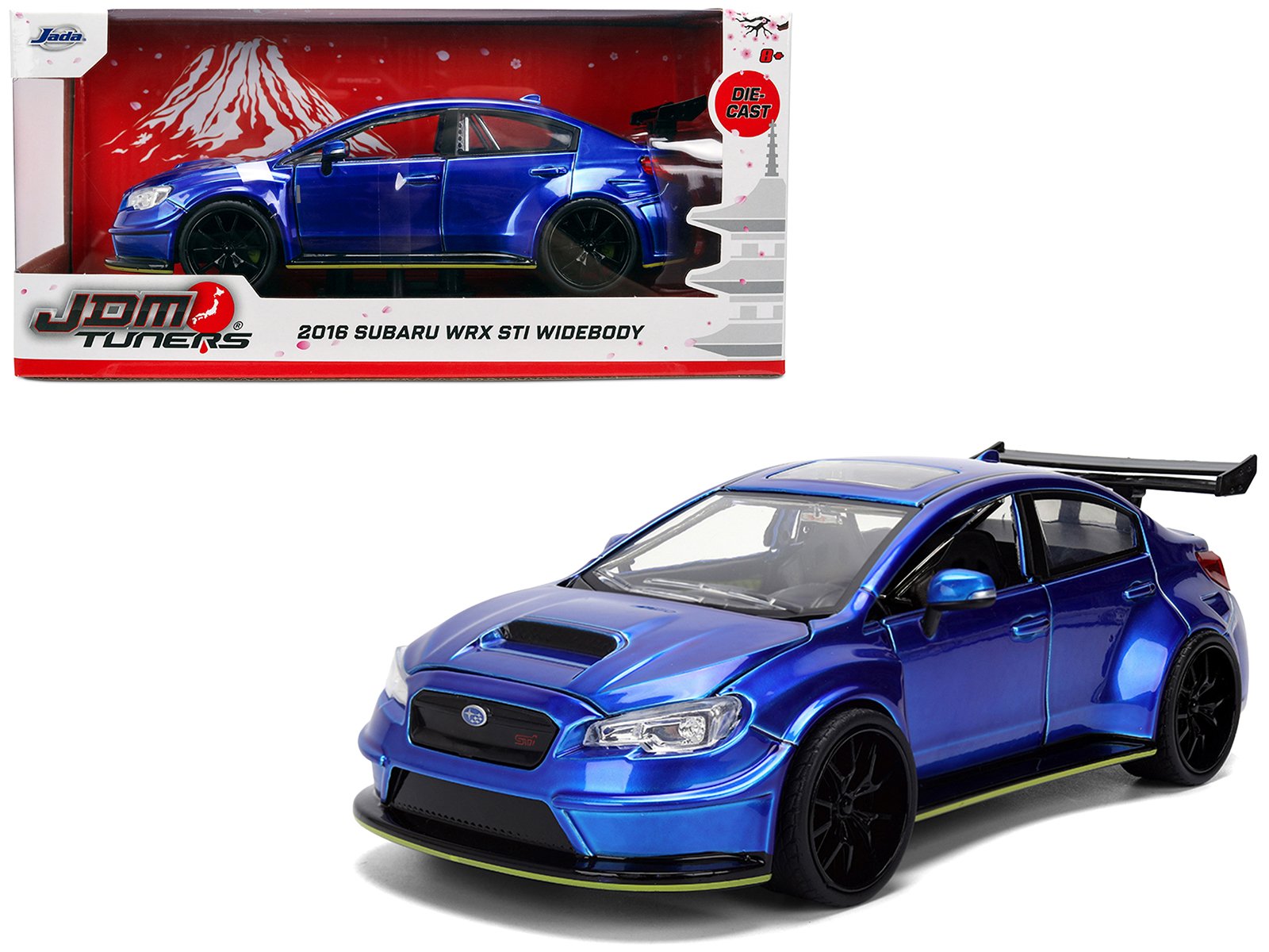 2016 subaru wrx sti widebody blue metallic "jdm tuners" series 1/24 diecast model car by jada 2016 subaru wrx sti widebody blue metallic "jdm tuners" series 1/24 diecast model car by jada