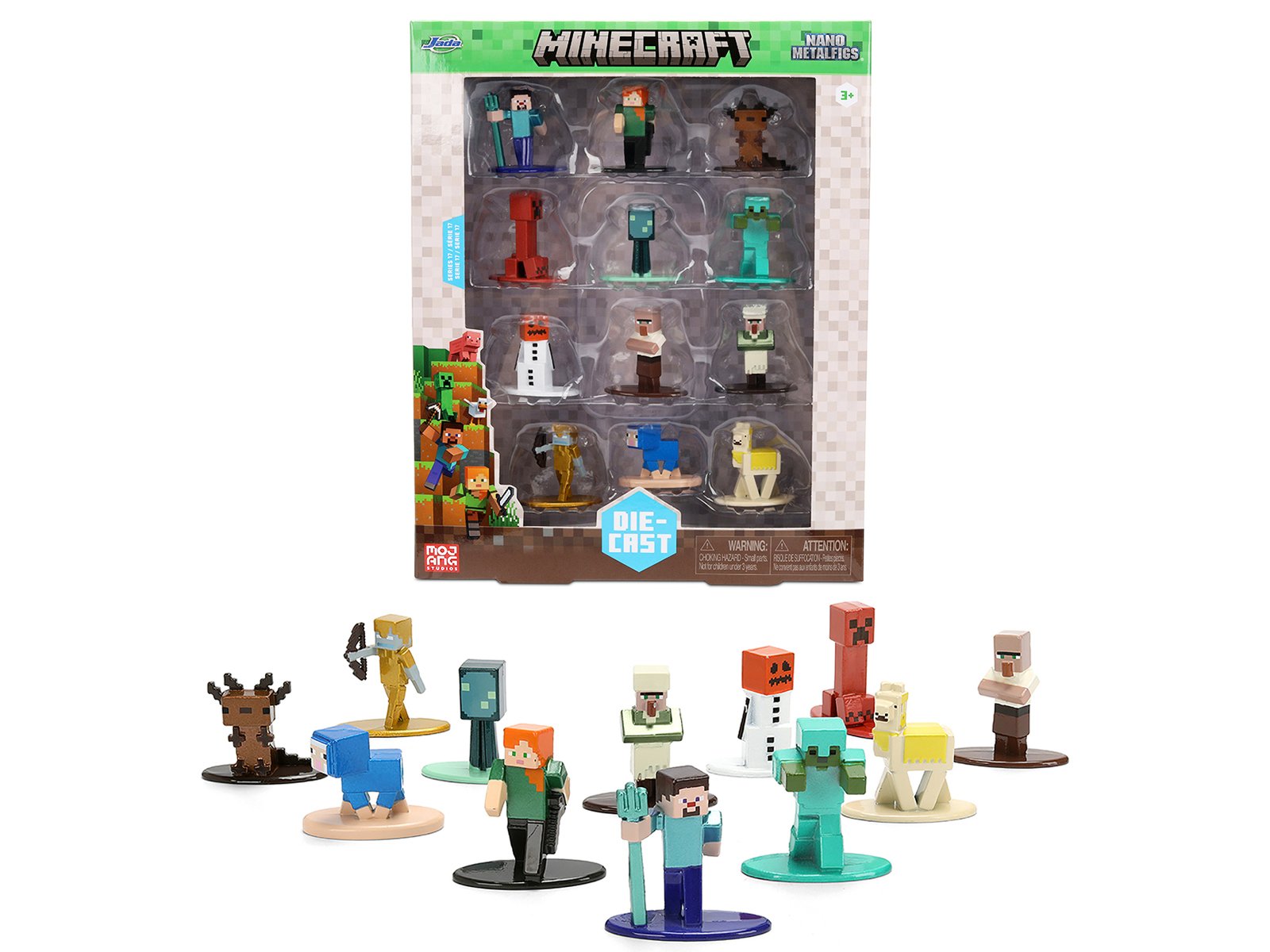 set of 12 diecast figures "minecraft" video game "nano metalfigs" series diecast models by jada set of 12 diecast figures "minecraft" video game "nano metalfigs" series diecast models by jada