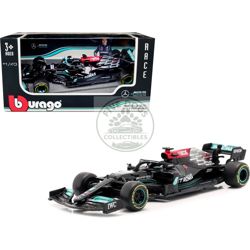 mercedes amg f1 w12 e performance #77 valterri bottas f1 formula one (2021) 1/43 diecast model car by bburago