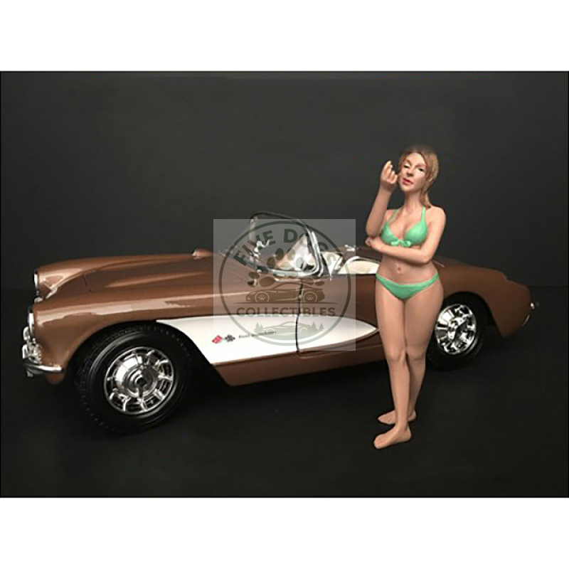 august bikini calendar girl figurine for 1/24 scale models by american diorama