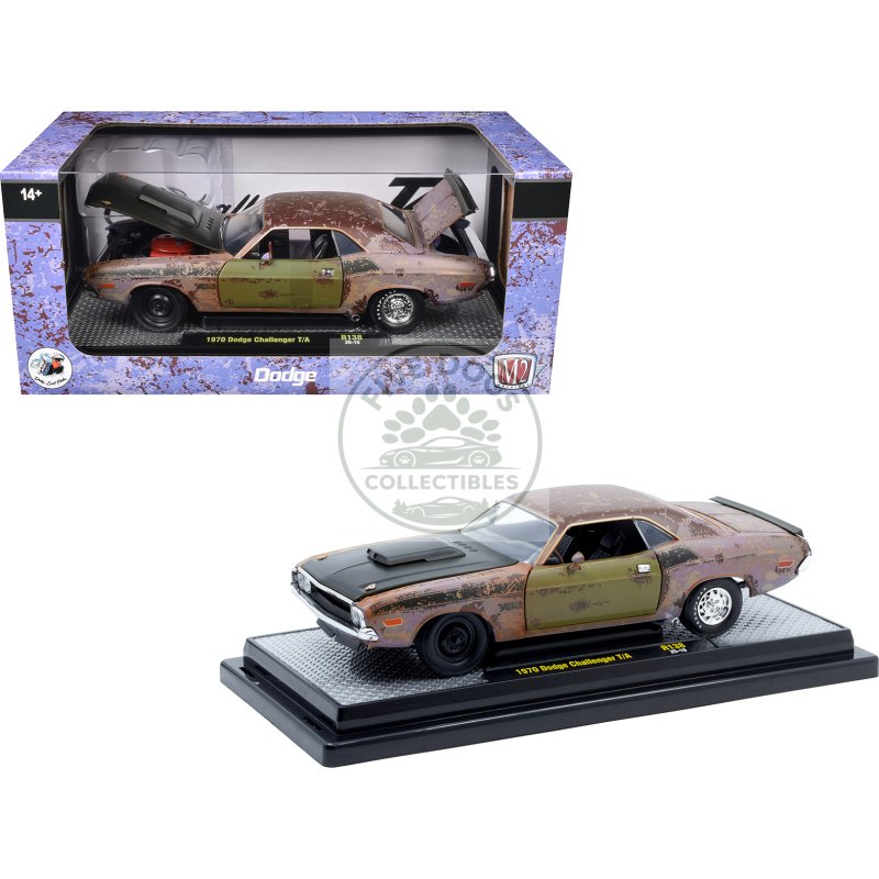 1970 dodge challenger t/a rusted limited edition to 4050 pieces worldwide 1/24 diecast model car by m2 machines